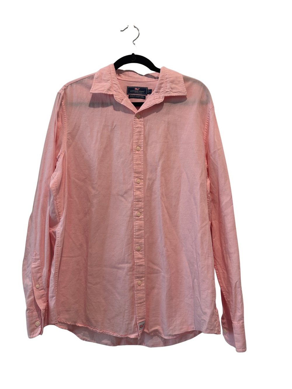 Vineyard Vines Pink Men's Long-Sleeve Button-Down Shirt